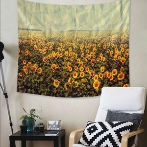 XL Sunflower Field Tapestry Wall Hanging